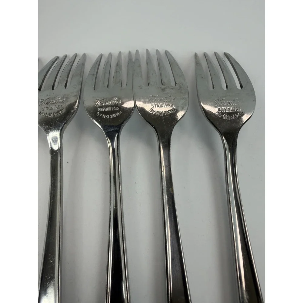 MSI Merchandise Service Versailles Pattern Stainless Steel Salad Forks Set Of 7